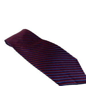 Bruno Piatelli Navy blue burgundy diagnal stripe 3.5" Silk Men's neck tie